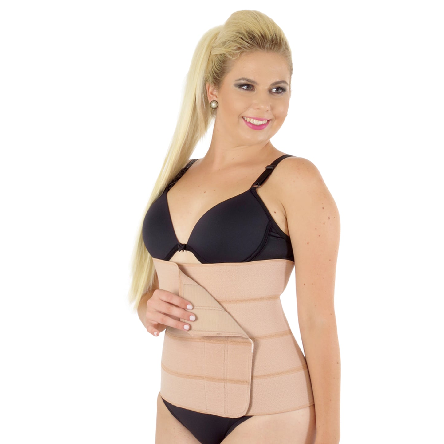 Faixa elástica abdominal c/ velcro 4 ou 5 gomos - Corpo Pele