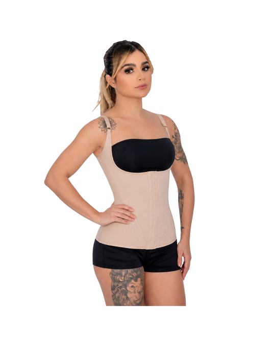 Modelador Feminino De Cintura C/ Alça S/ busto 16 Barbatana