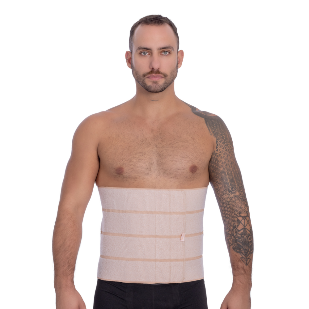 Faixa elástica abdominal c/ velcro 4 ou 5 gomos - Corpo Pele