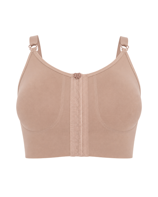 Sutiã Feminino Cirúrgico Com Colchete Frontal e Alça Fina