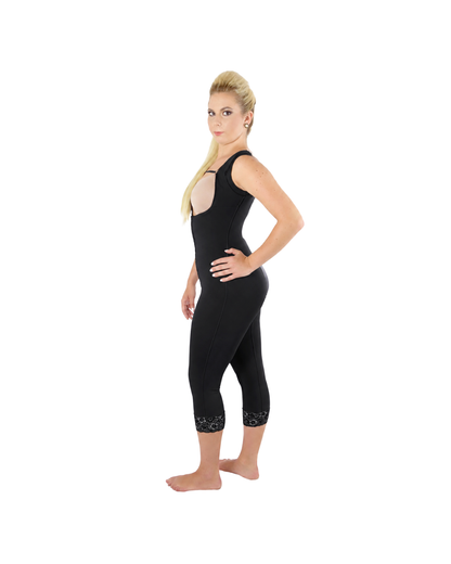 Modelador Feminino S/ Busto Perna Abaixo Do Joelho, Abertura Frontal