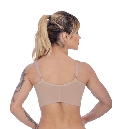 Sutiã Feminino Cirúrgico Com Colchete Frontal e Alça Fina