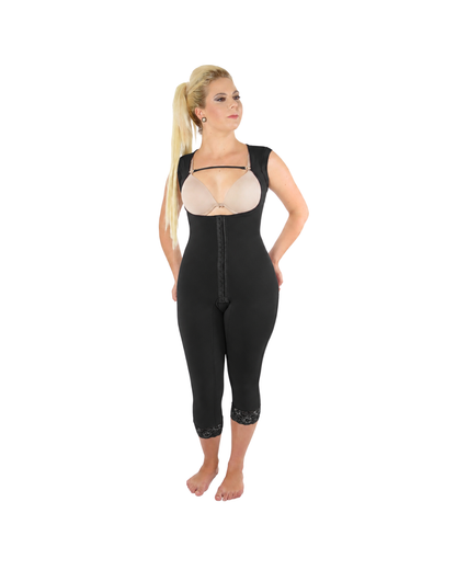Modelador Feminino S/ Busto Perna Abaixo Do Joelho, Abertura Frontal