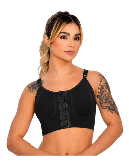 Sutiã Feminino Cirúrgico Com Colchete Frontal e Alça Fina