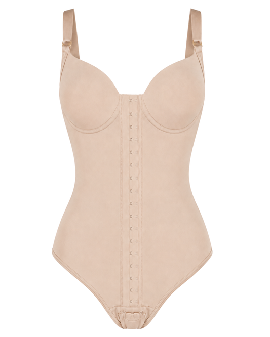 Modelador Feminino Body Com Bojo Sem Pernas Com Colchetes