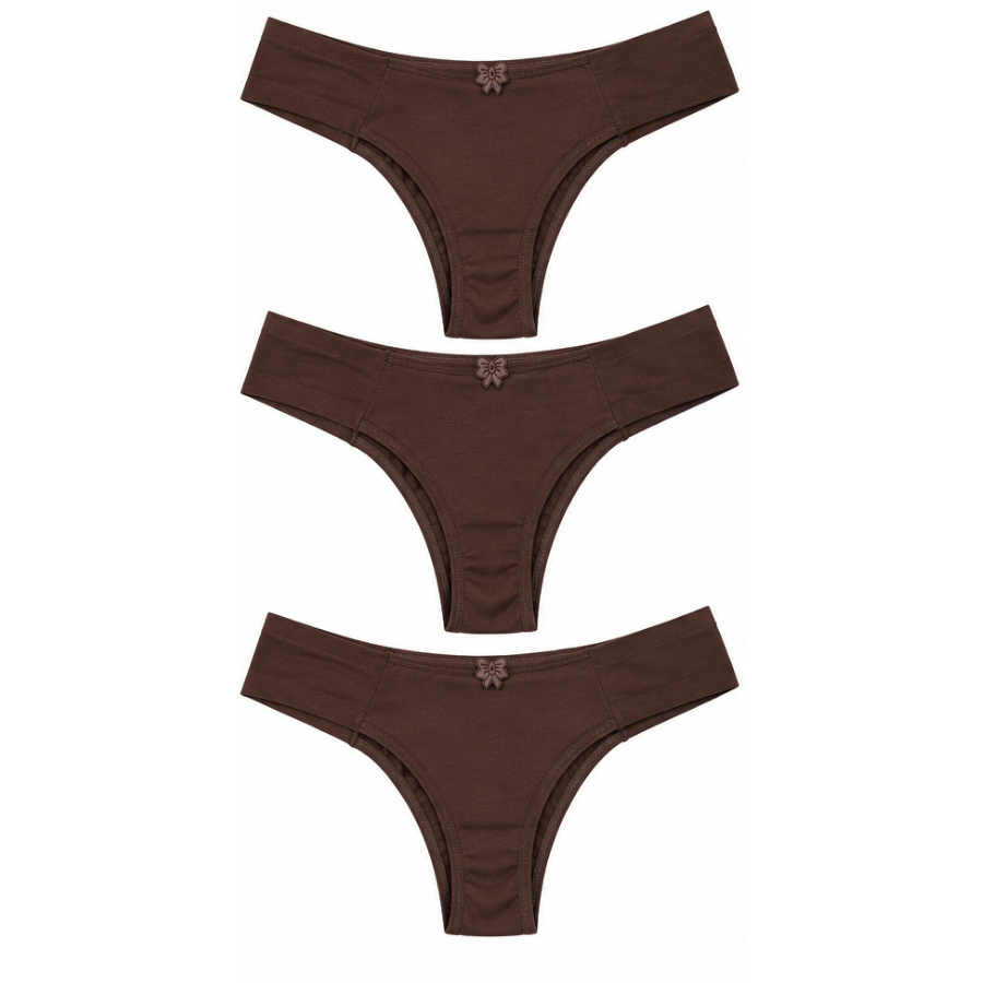 Calcinha Feminina Simples - KIT Com 3