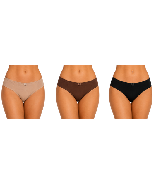 Calcinha Feminina Simples - KIT Com 3