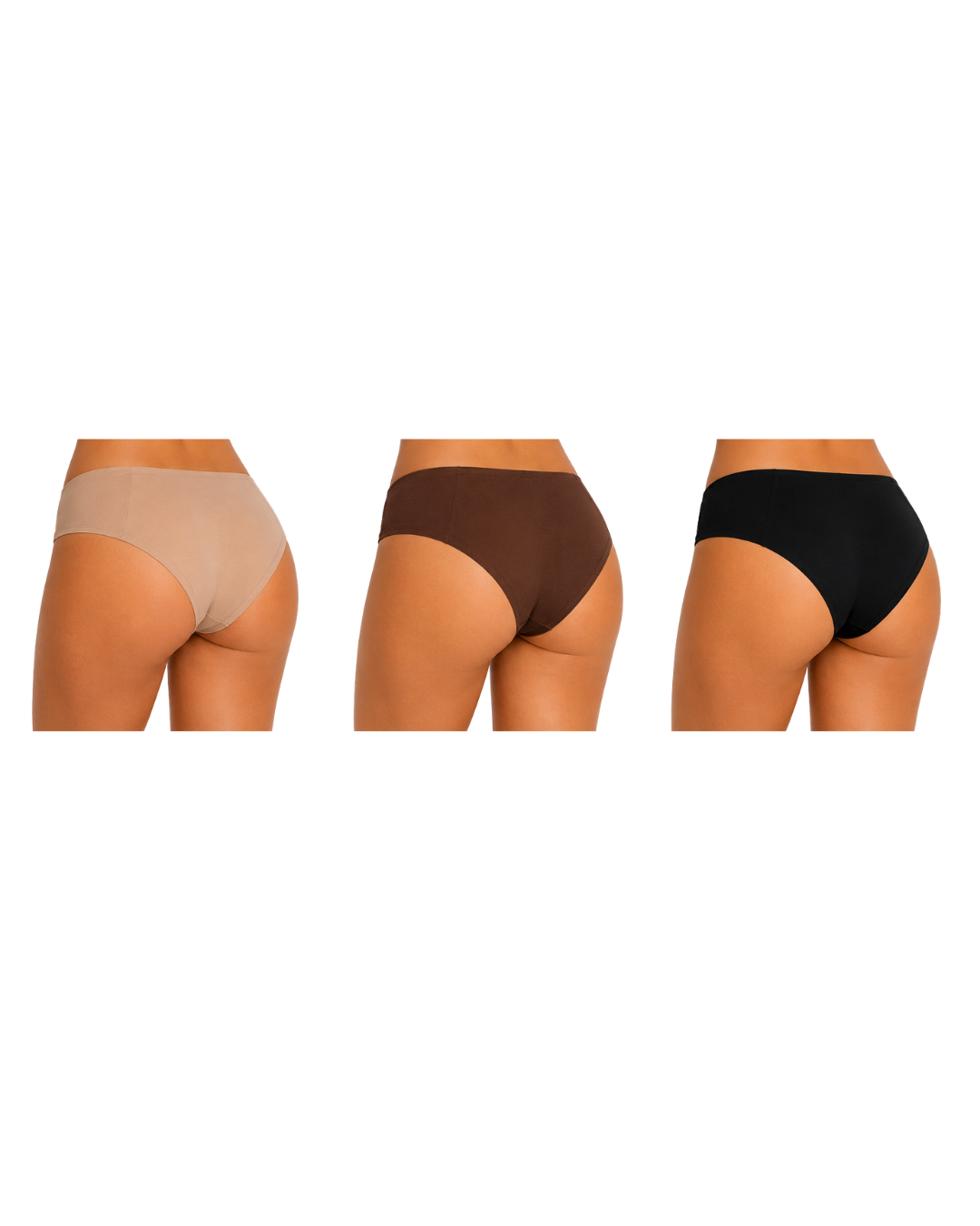 Calcinha Feminina Simples - KIT Com 3