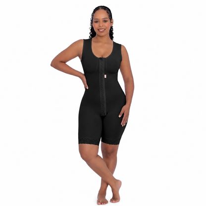 Modelador Feminino Com Busto 1/2 Coxa Alça Larga