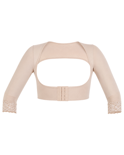 Colete Feminino Compressivo Mangas 3/4 Sem Busto