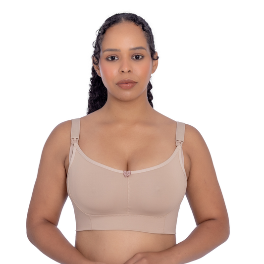 Combo De Sutiã Amamentação Busto Pré Moldado Suporte em L + Calcinha Pós Parto - Corpo Pele