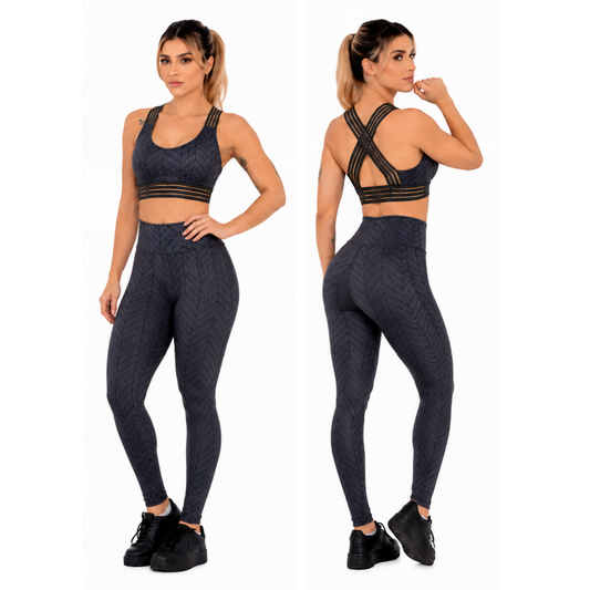 Calça Legging Estampada E-Sport - Corpo Pele