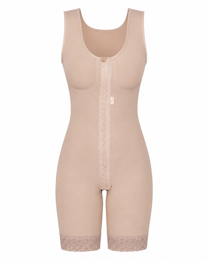 Modelador Feminino Com Busto 1/2 Coxa Alça Larga