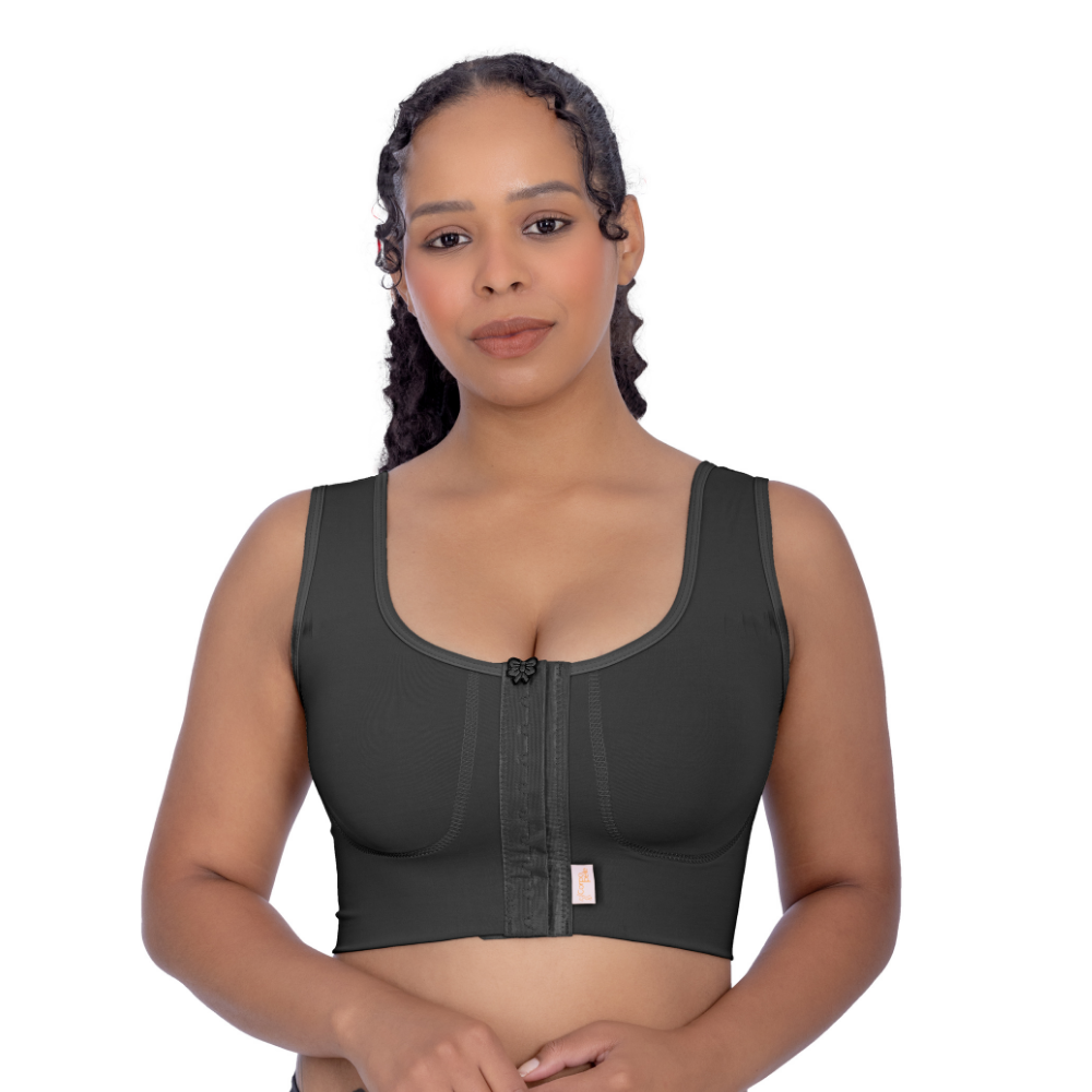 Sutiã com colchetes na frente, alça camiseta - Corpo Pele
