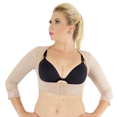 Colete Compressivo mangas 3/4 sem busto  - Marca Corpo Pele