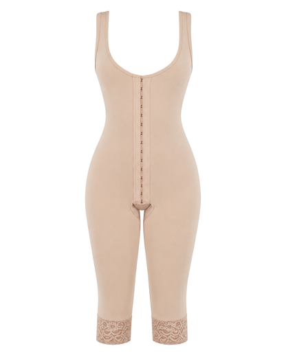 Modelador Feminino S/ Busto Perna Abaixo Do Joelho Abertura Frontal
