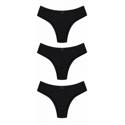 Calcinha Feminina Simples - KIT Com 3