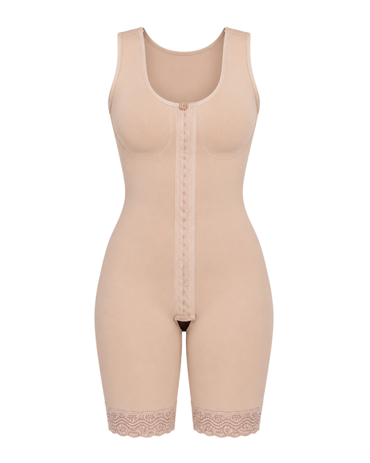 Modelador Feminino Com Busto 1/2 Coxa Alça Regata