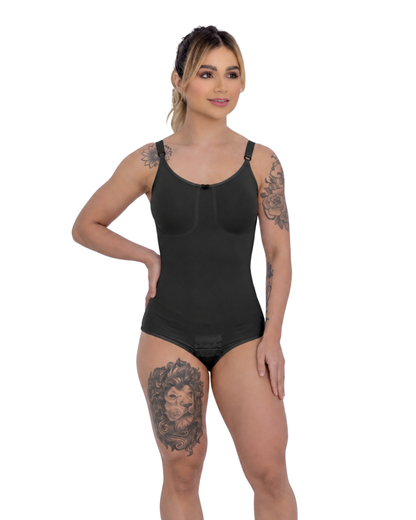 Body Modelador Feminino Com Busto e Alça Fina