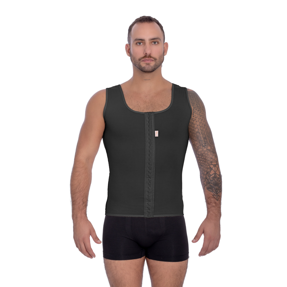 Corretor postural masculino com abertura frontal -Corpo Pele