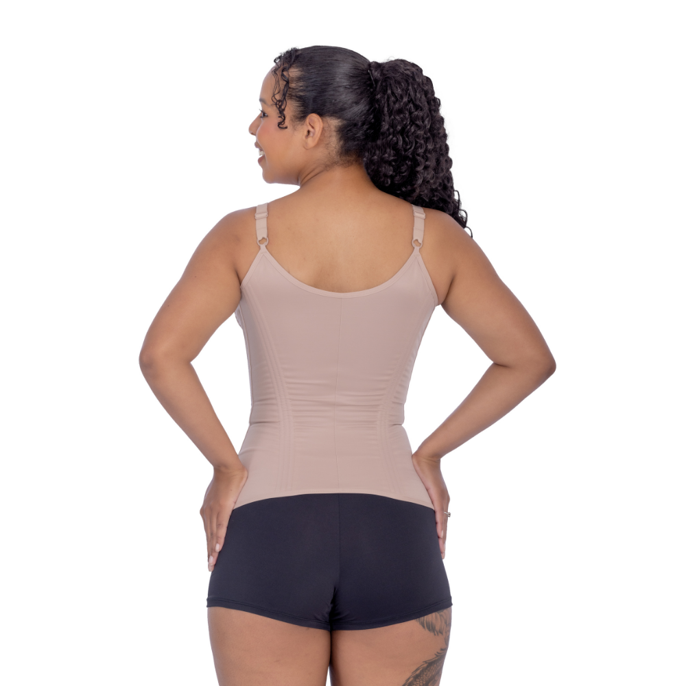 Corpete alça fina com 12 barbatanas e colchetes - Corpo Pele