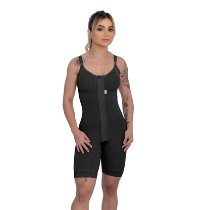 Kit De 2 Modeladores Com Busto 1/2 Coxa Alça Fina + Meia Antitrombo - Corpo Pele
