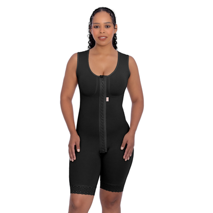 Kit De Modelador Com Busto 1/2 Coxa Alça Larga +- Meia Antitrombo - Corpo Pele
