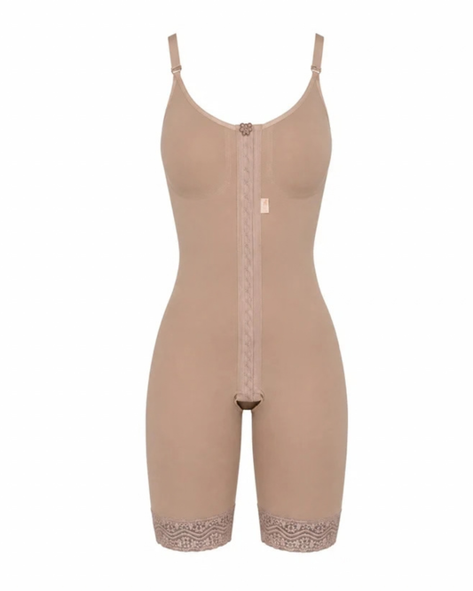 Modelador Feminino Com Busto 1/2 Coxa Alça Fina